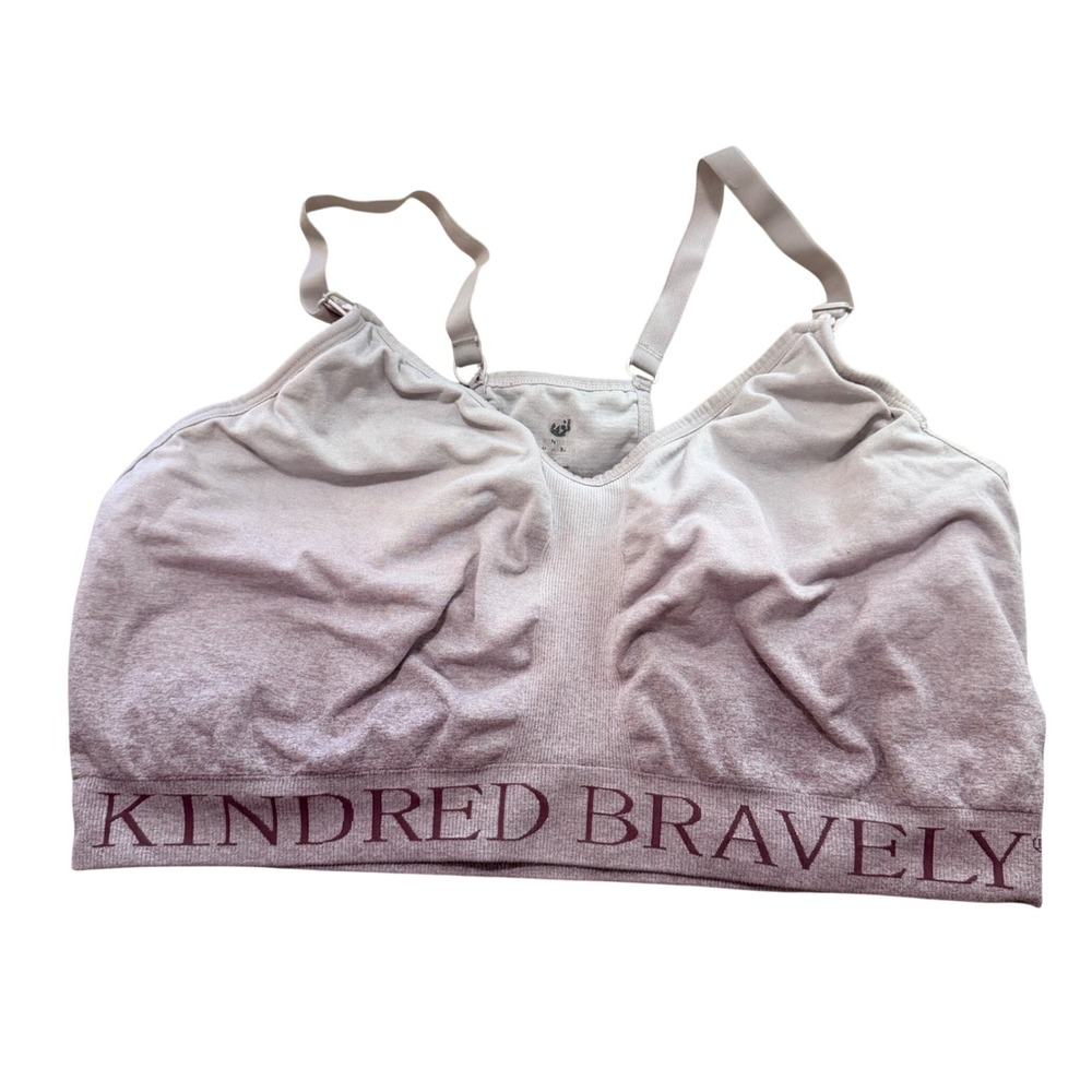 Kindred Bravely Sublime Hands-Free Pumping Nursing Bra Purple Ombre Large-Busty